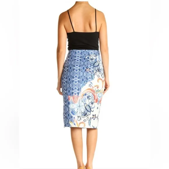 Anthropologie Moulinette Soeurs Printed Pencil skirt size 8