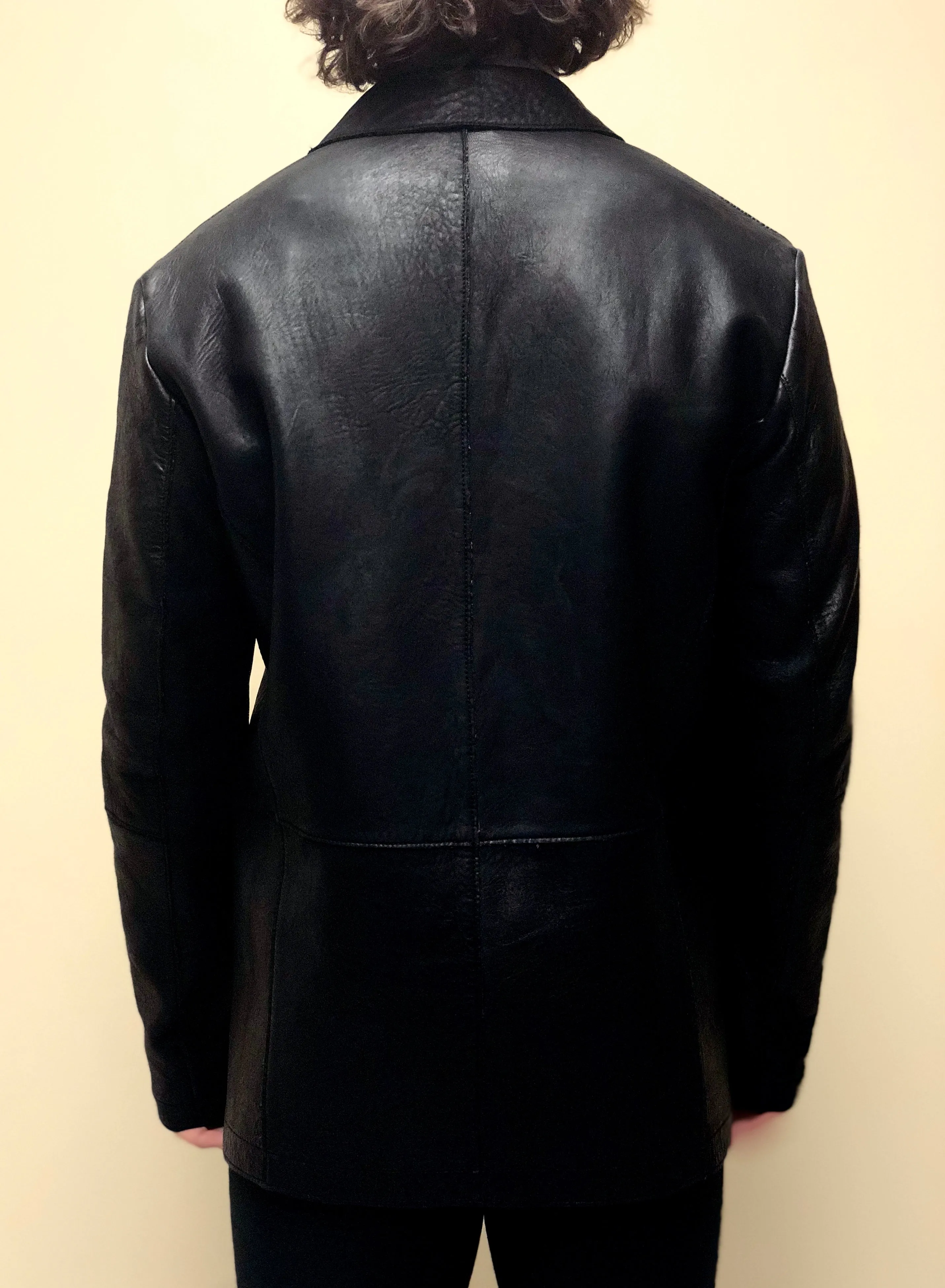 Antique Naked Lambskin Blazer Style Jacket