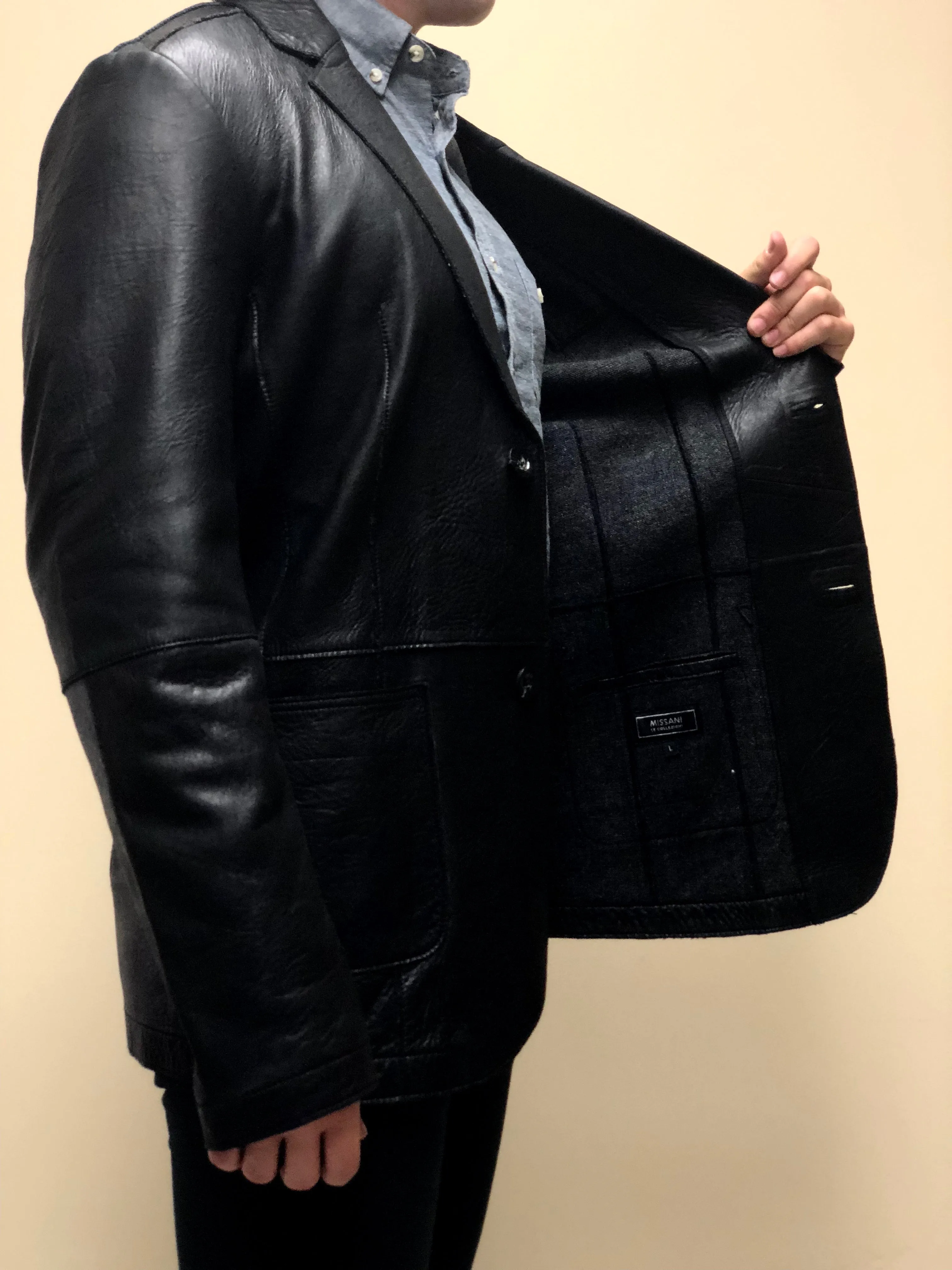 Antique Naked Lambskin Blazer Style Jacket