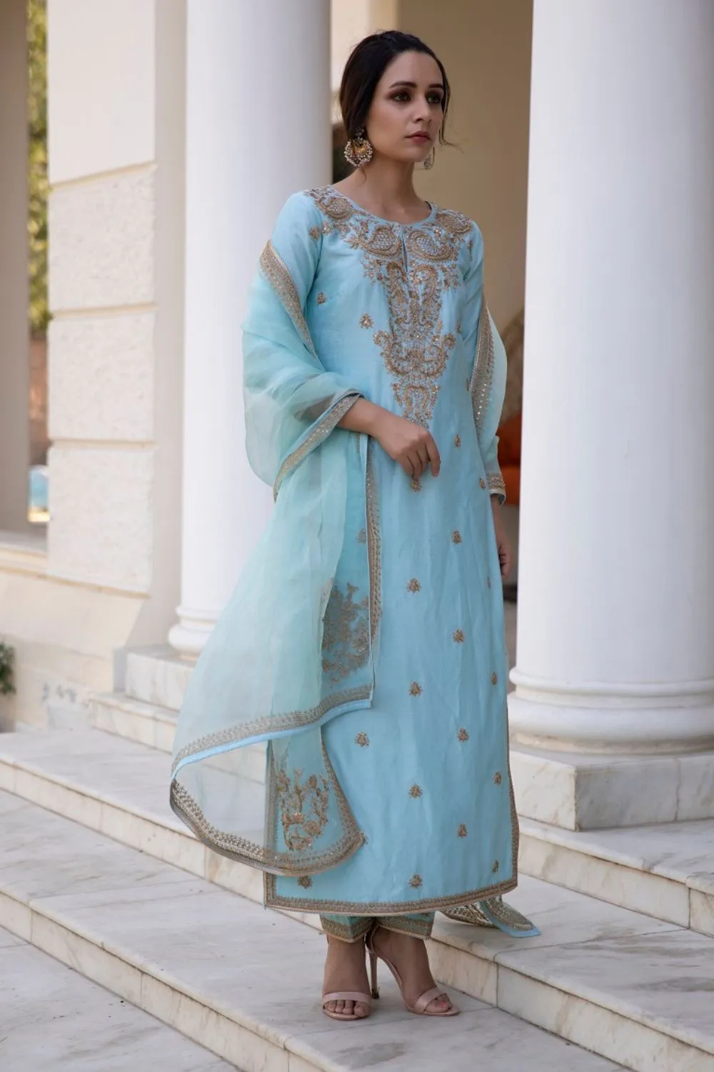 Aqua Straight Suit