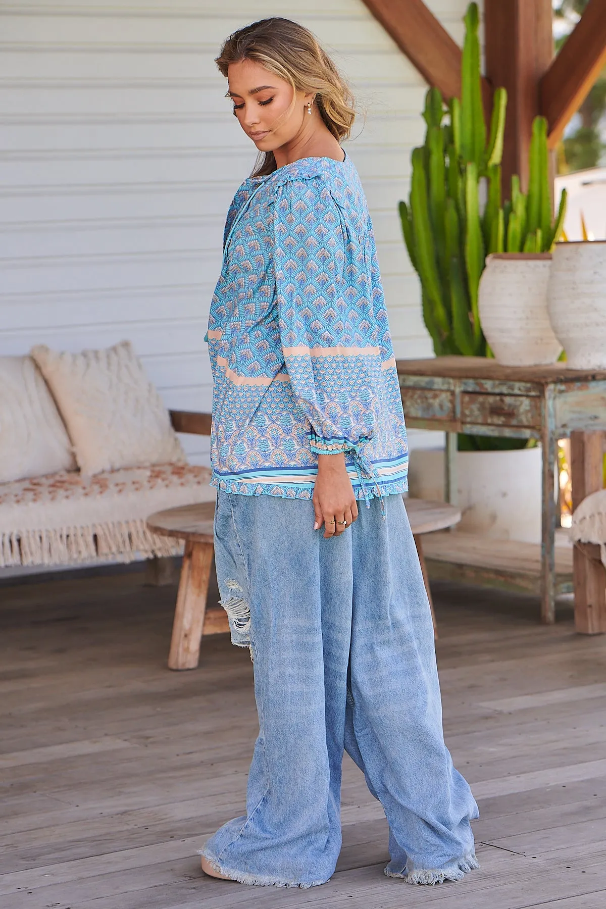 Aries Blouse - Sea Eden