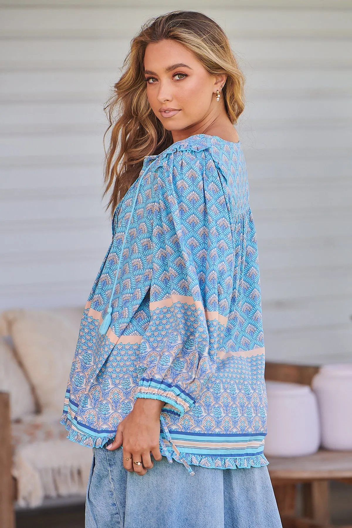 Aries Blouse - Sea Eden