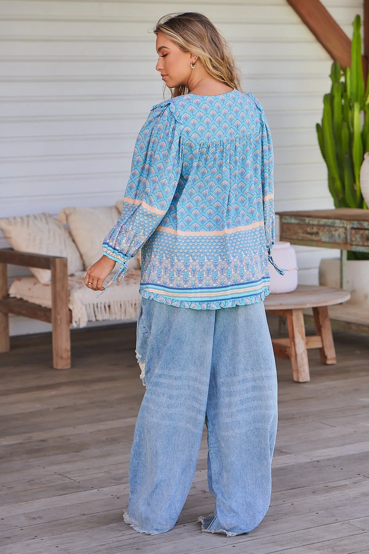 Aries Blouse - Sea Eden