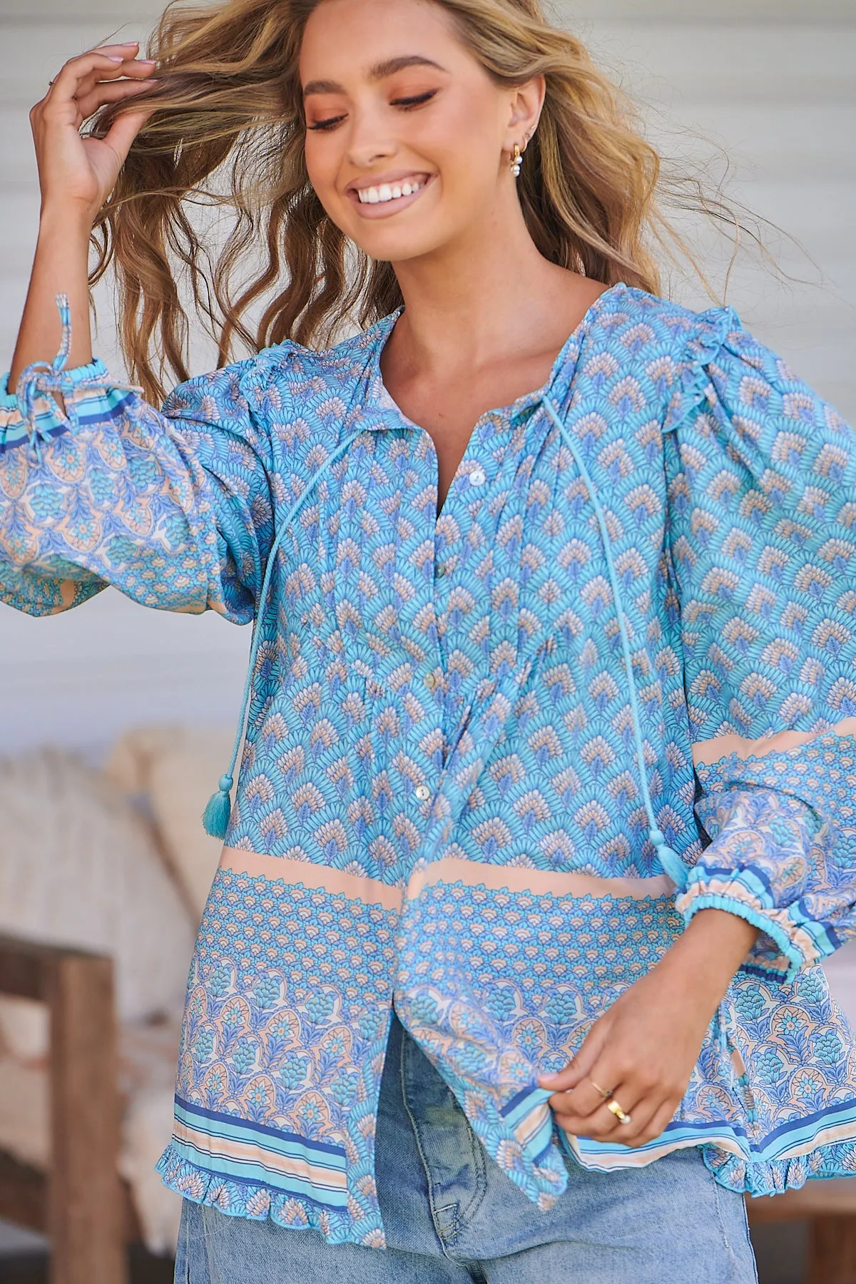 Aries Blouse - Sea Eden