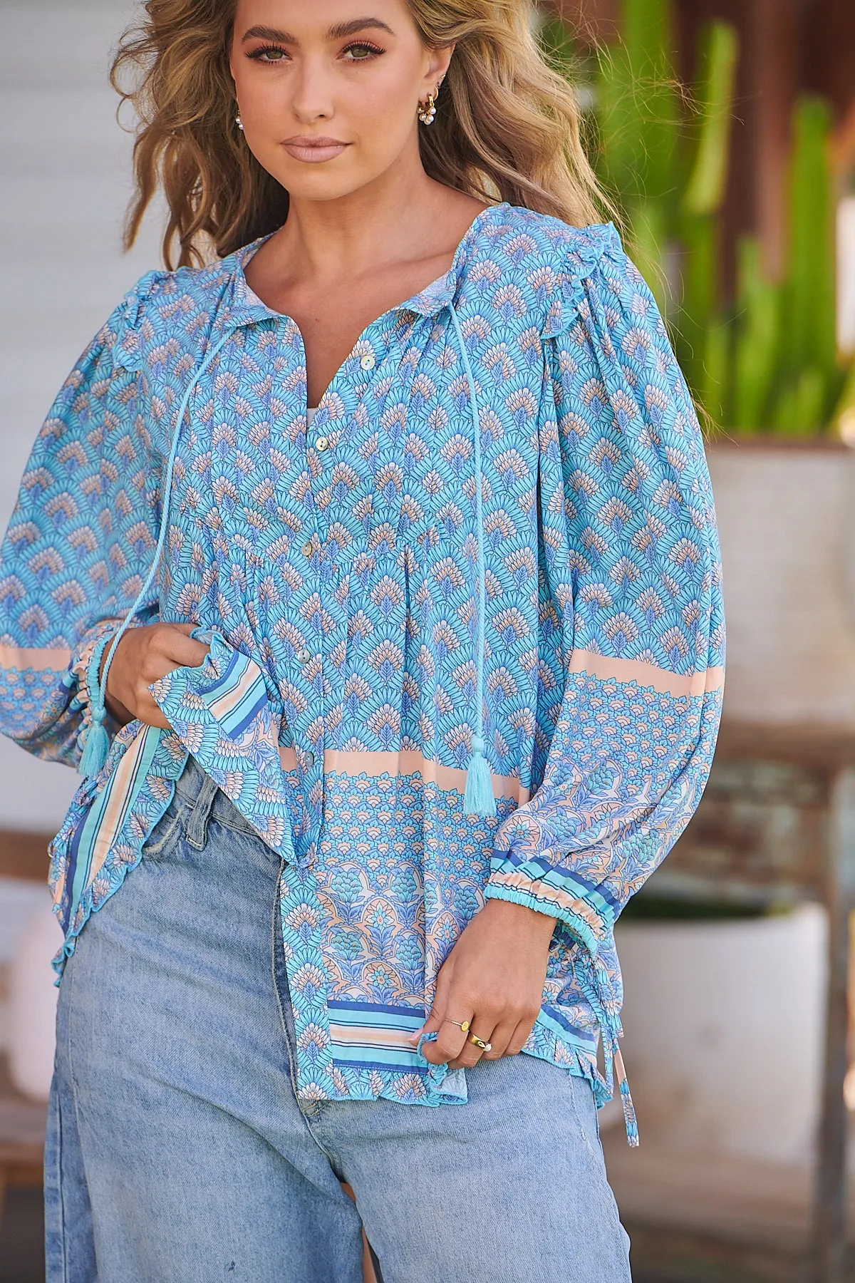 Aries Blouse - Sea Eden