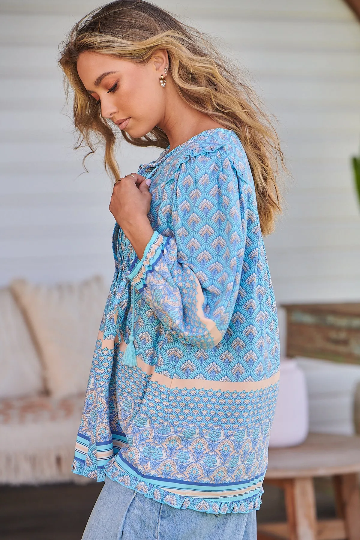 Aries Blouse - Sea Eden