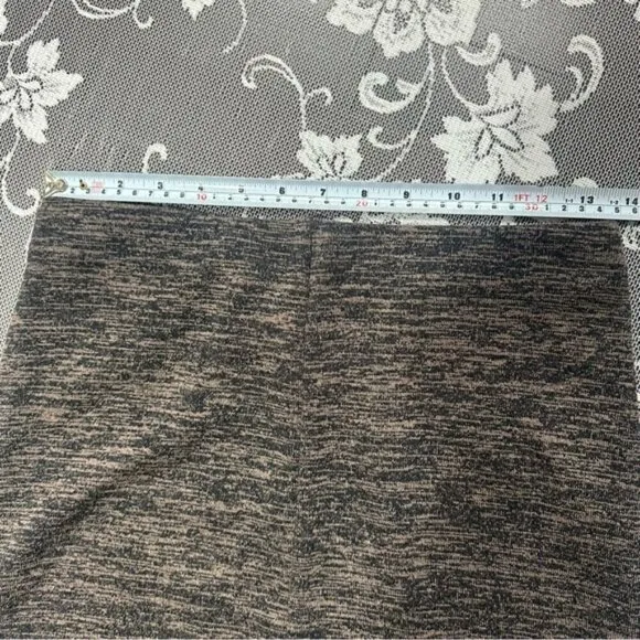 Aritzia Wilfred Azeveda Heathered Black/Brown  pull on pencil skirt Size Med