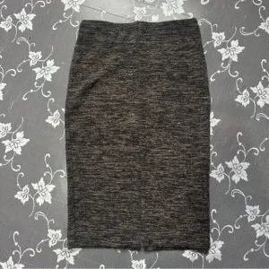 Aritzia Wilfred Azeveda Heathered Black/Brown  pull on pencil skirt Size Med