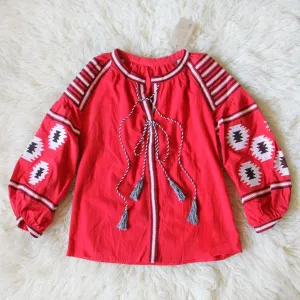 Arizona Sky Blouse in Red