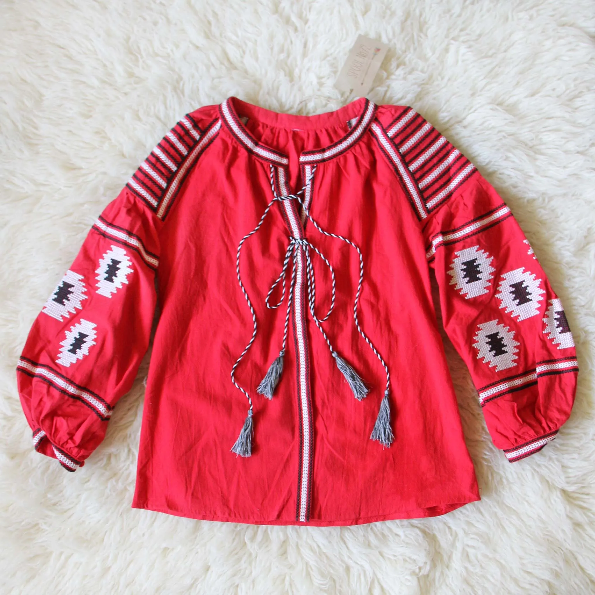 Arizona Sky Blouse in Red