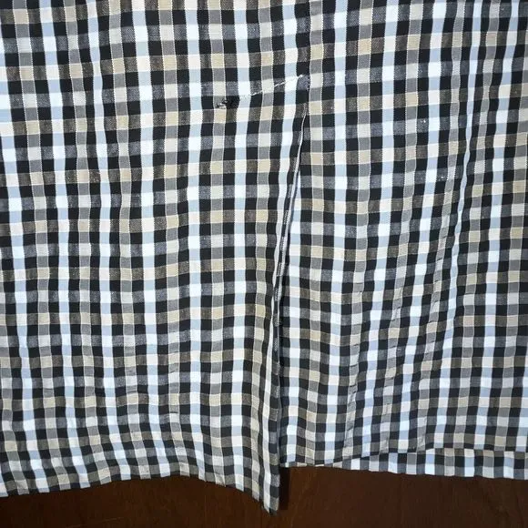 Armani Collezioni 8 Checkered Pencil Skirt in Black/Tan/White Made in Italy