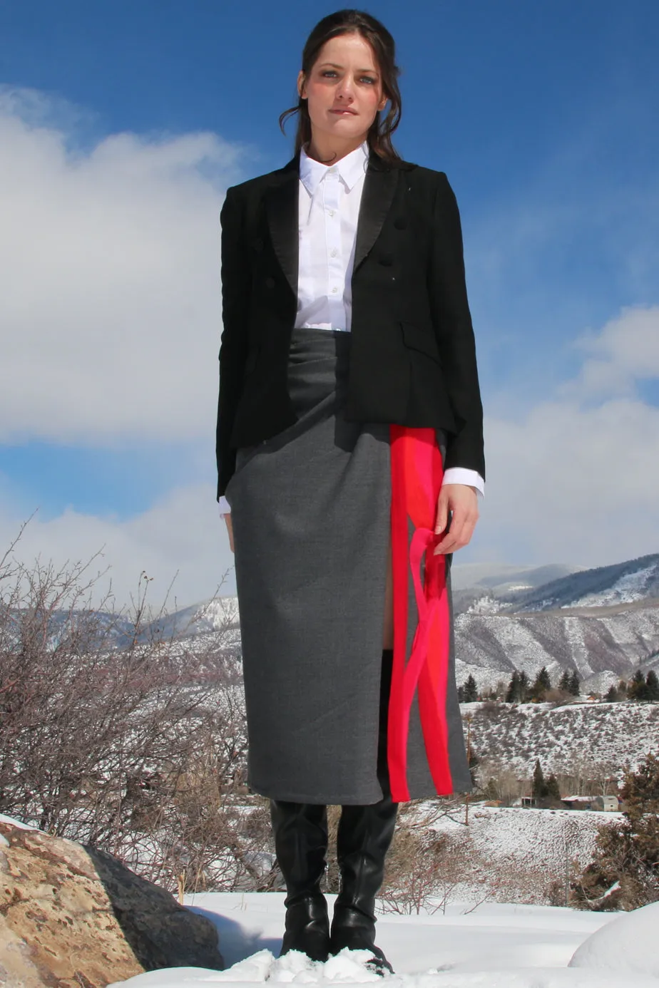 Art Heart Wool Skirt