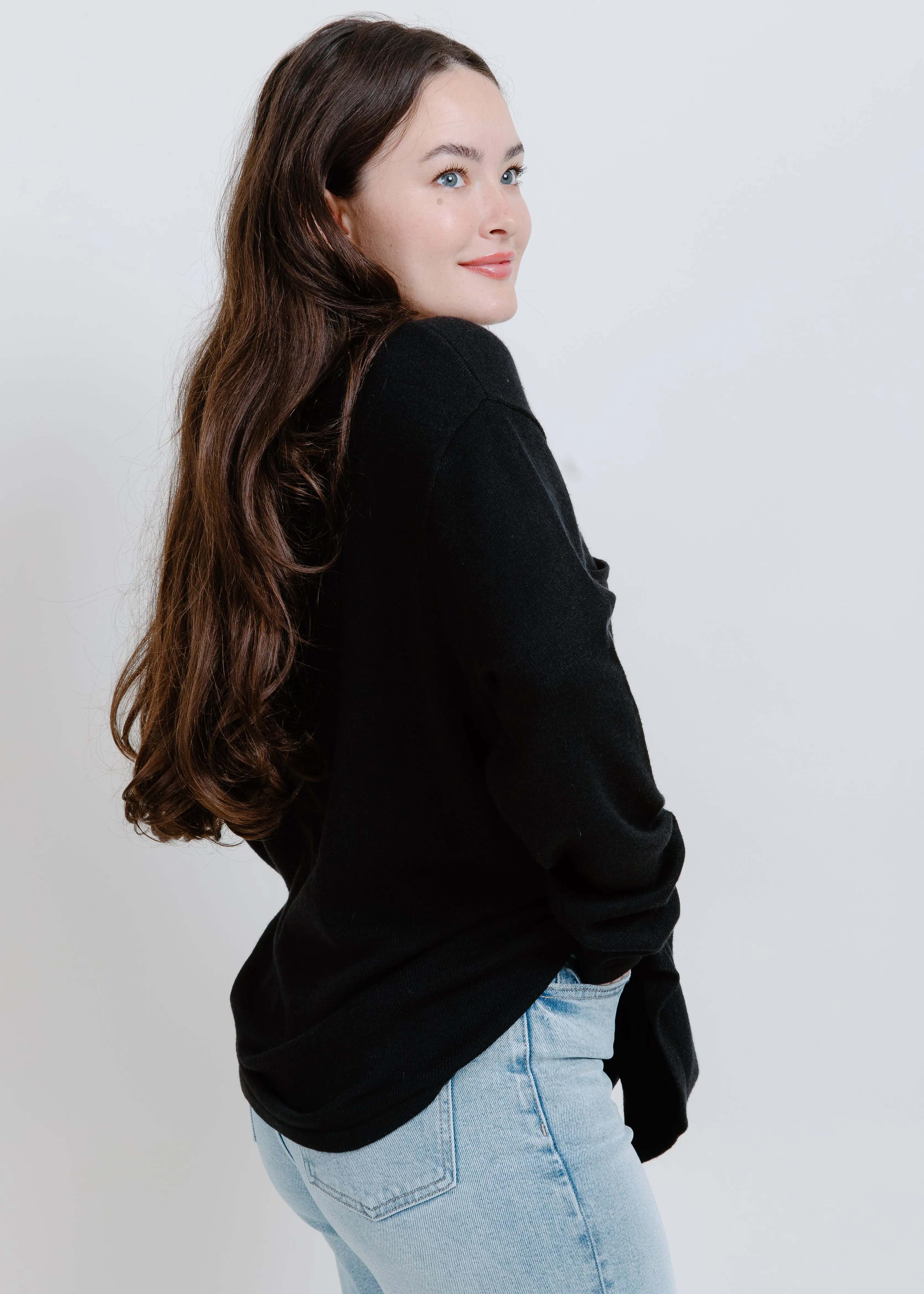 Aspen Buttoned Cardigan - Black