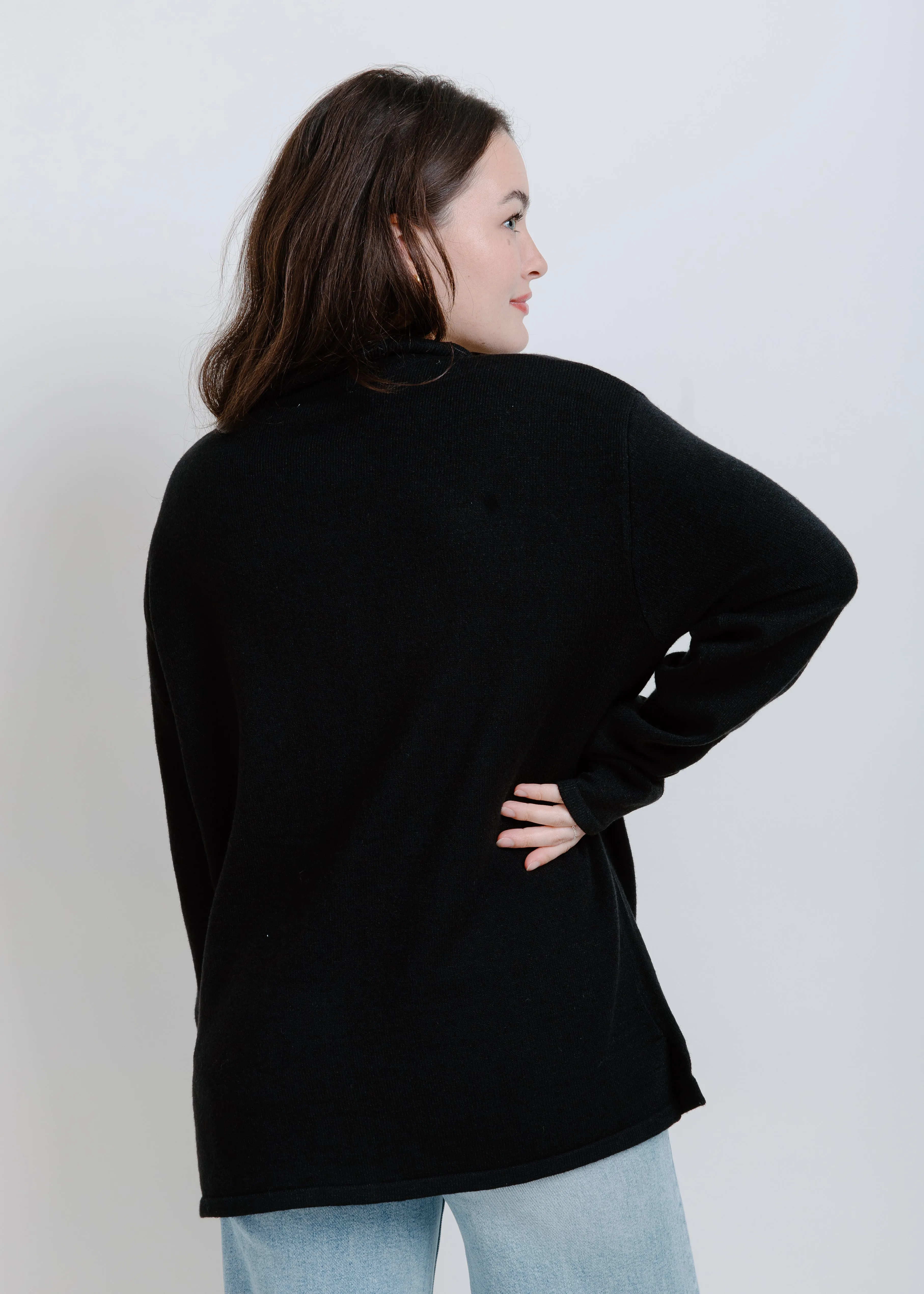 Aspen Buttoned Cardigan - Black