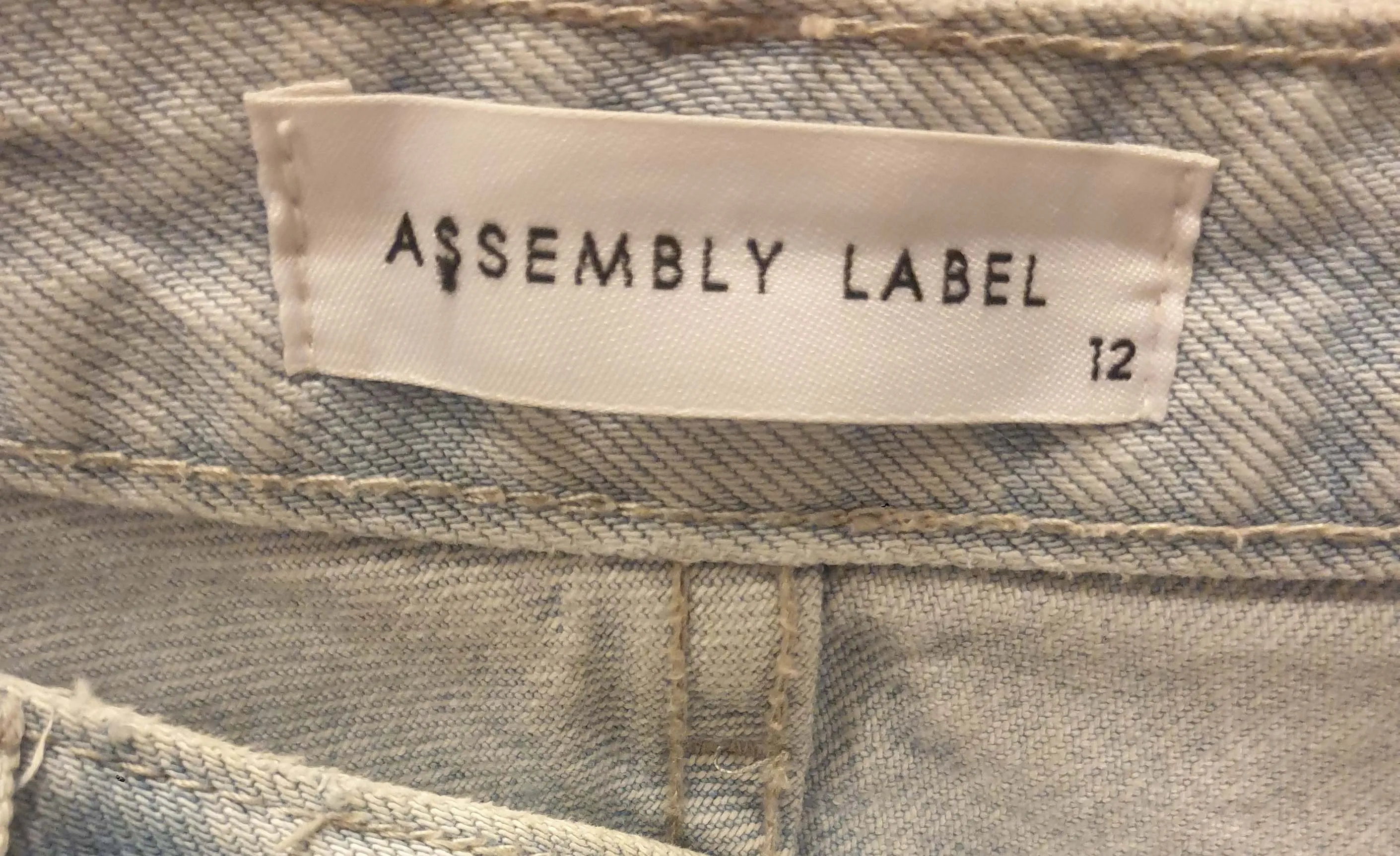 Assembly Label light denim jeans size 12 (fits 10)