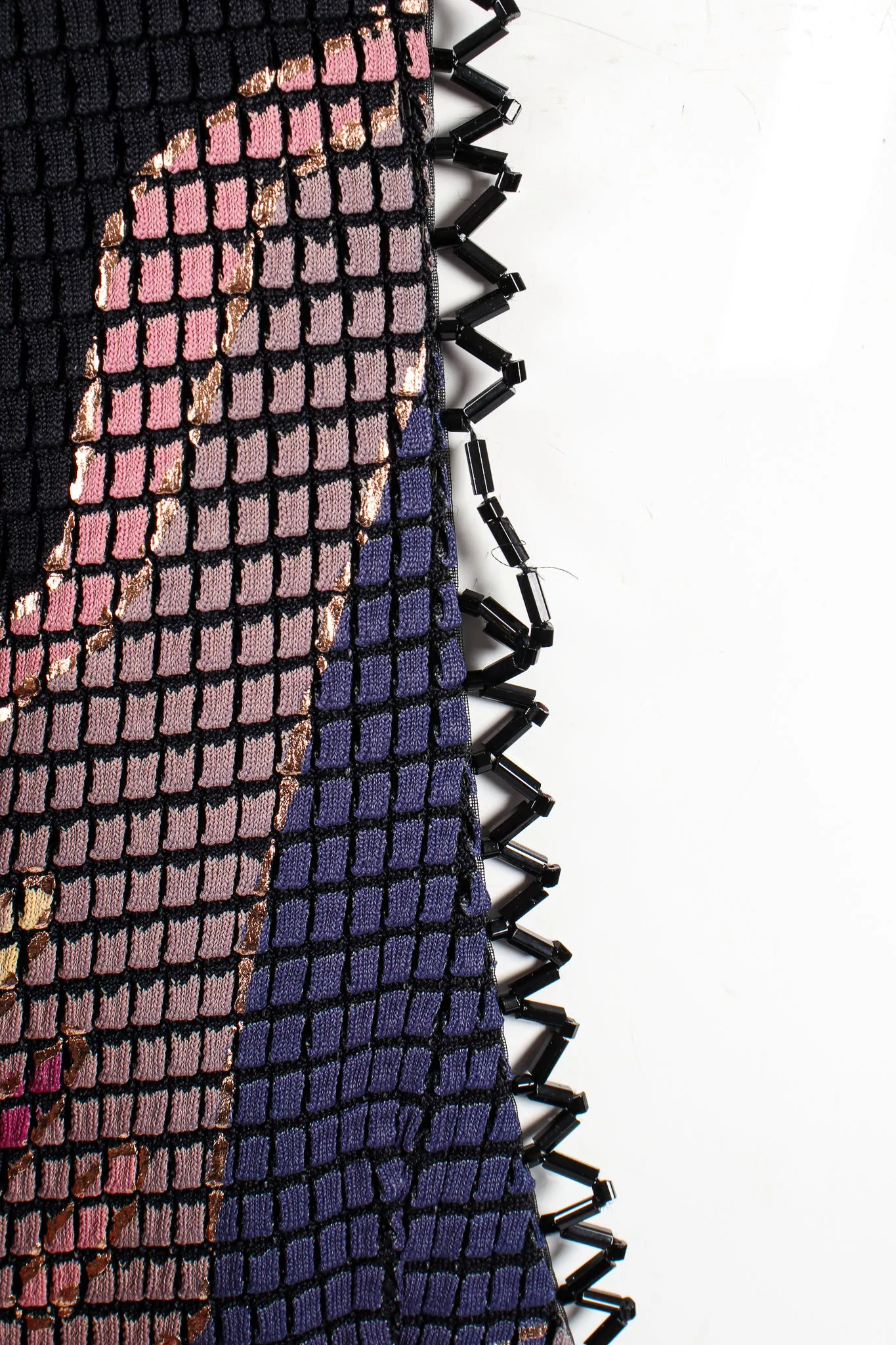 Asymmetrical Mosaic Mesh Cutout Dress