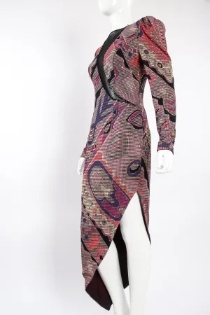 Asymmetrical Mosaic Mesh Cutout Dress