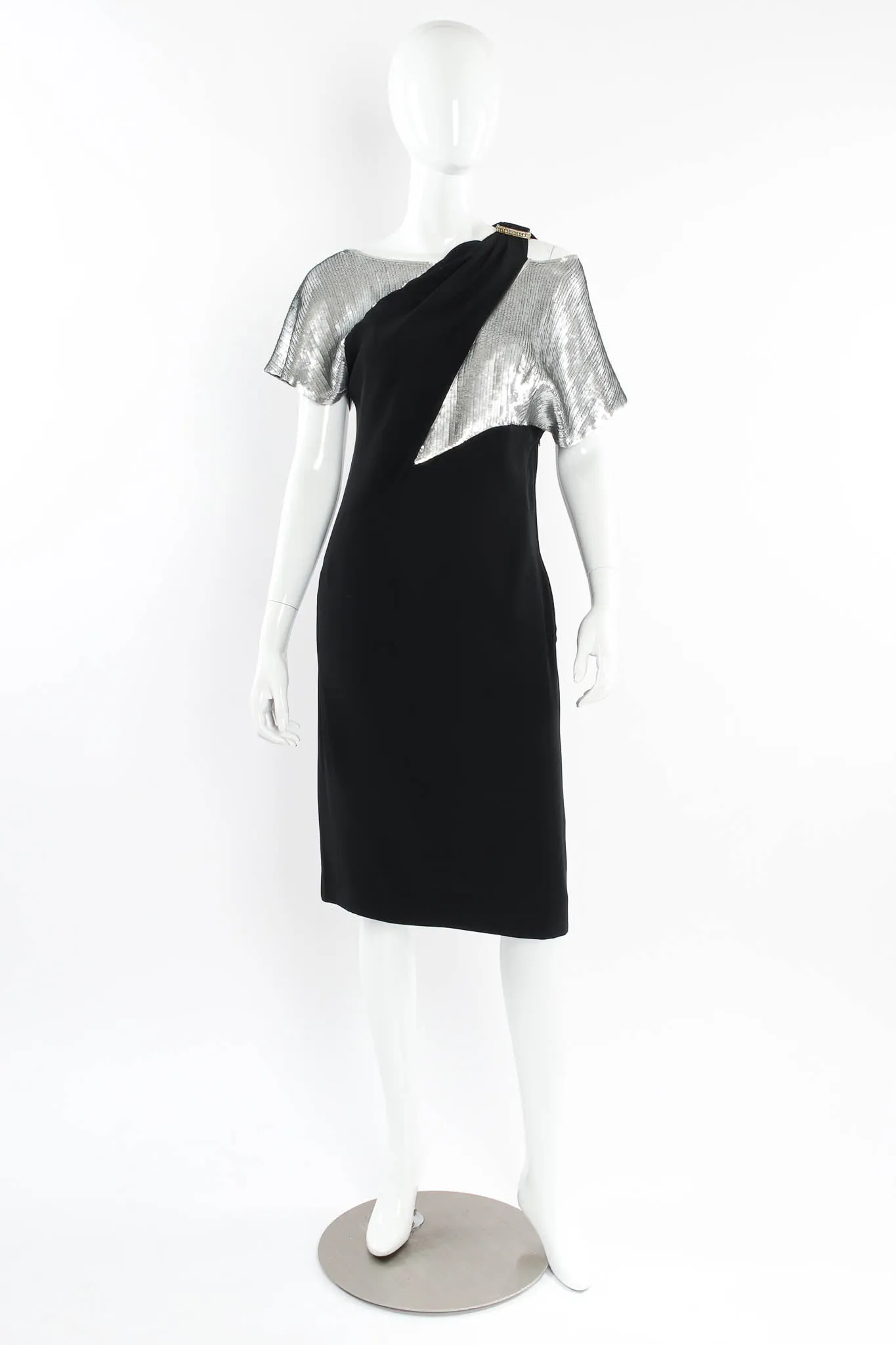 Asymmetrical Sequin Sheath Dress