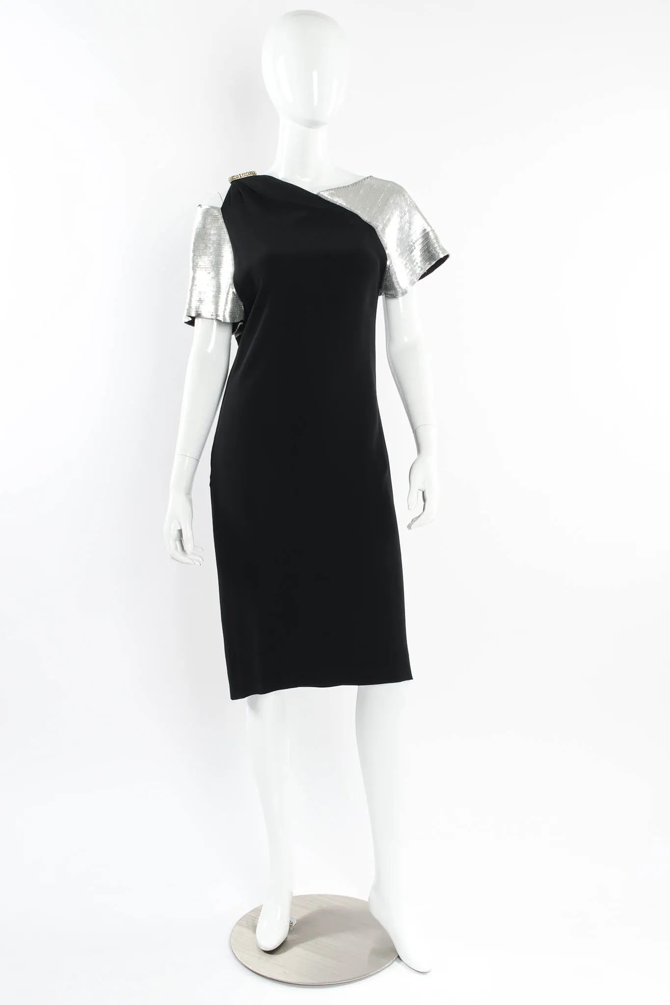 Asymmetrical Sequin Sheath Dress