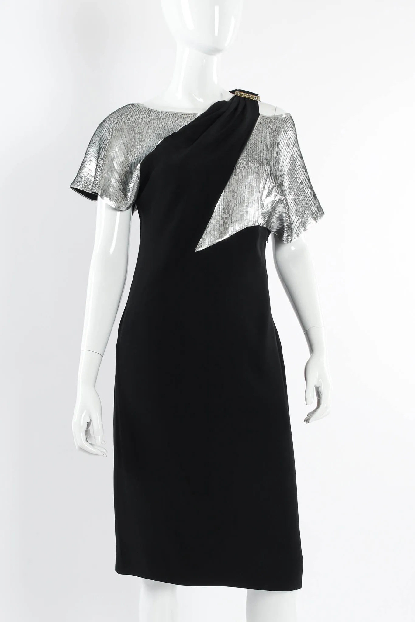 Asymmetrical Sequin Sheath Dress