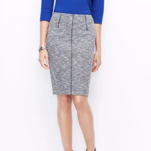 AT Curvy Tipped Tweed Pencil Skirt EUC