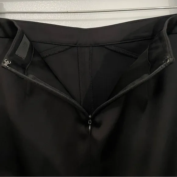 ATM Anthony Thomas Melillo Revolve Black Satin Tuxedo Pencil Skirt Size 8