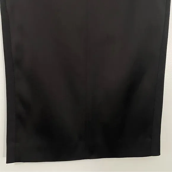 ATM Anthony Thomas Melillo Revolve Black Satin Tuxedo Pencil Skirt Size 8