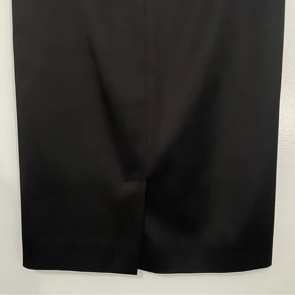 ATM Anthony Thomas Melillo Revolve Black Satin Tuxedo Pencil Skirt Size 8