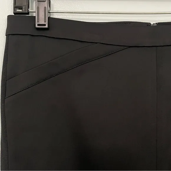 ATM Anthony Thomas Melillo Revolve Black Satin Tuxedo Pencil Skirt Size 8