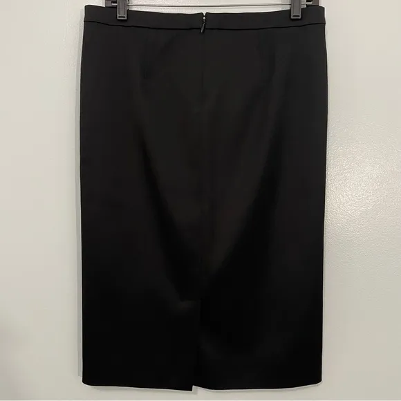 ATM Anthony Thomas Melillo Revolve Black Satin Tuxedo Pencil Skirt Size 8