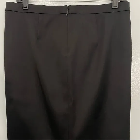 ATM Anthony Thomas Melillo Revolve Black Satin Tuxedo Pencil Skirt Size 8