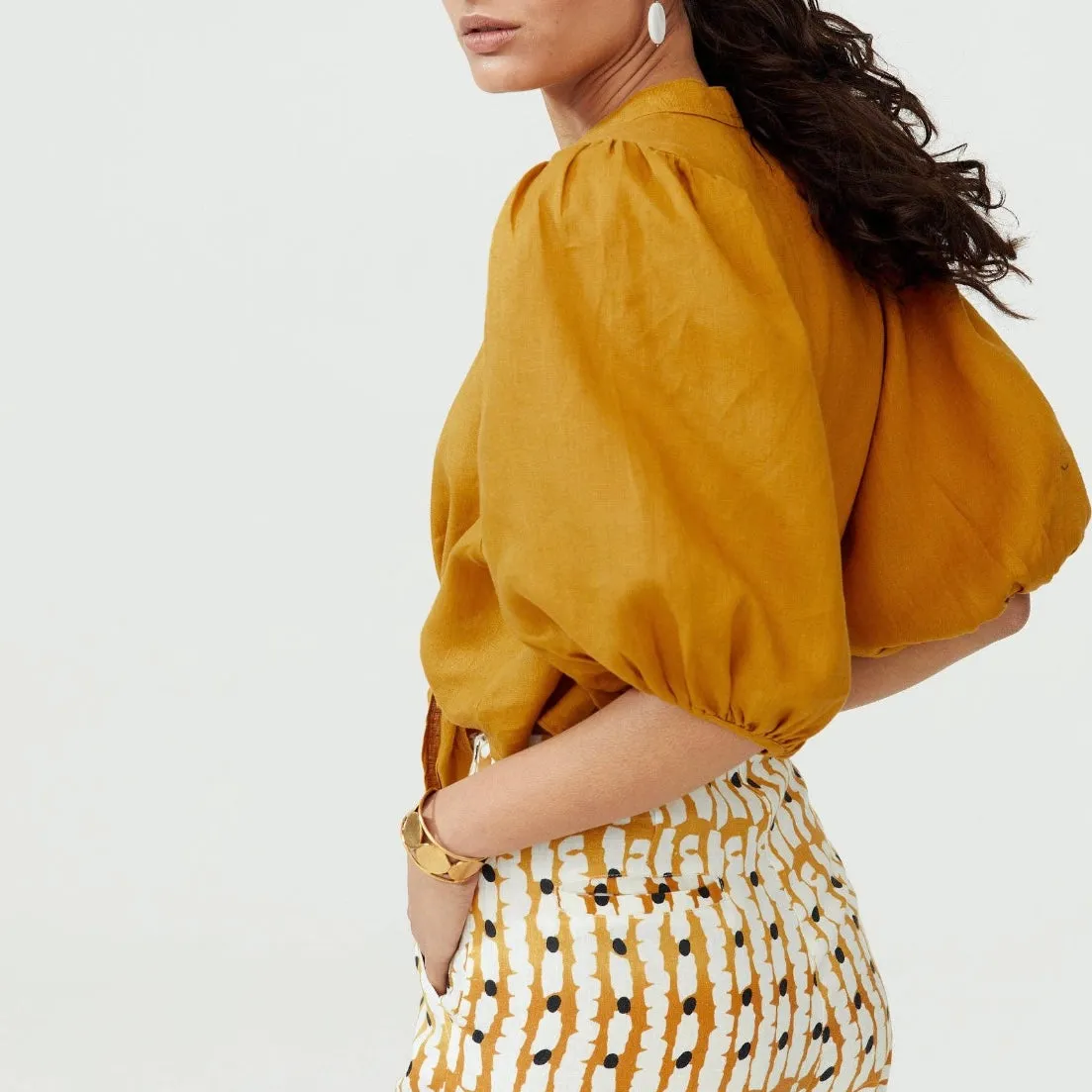 Aurora Crop Top Mustard