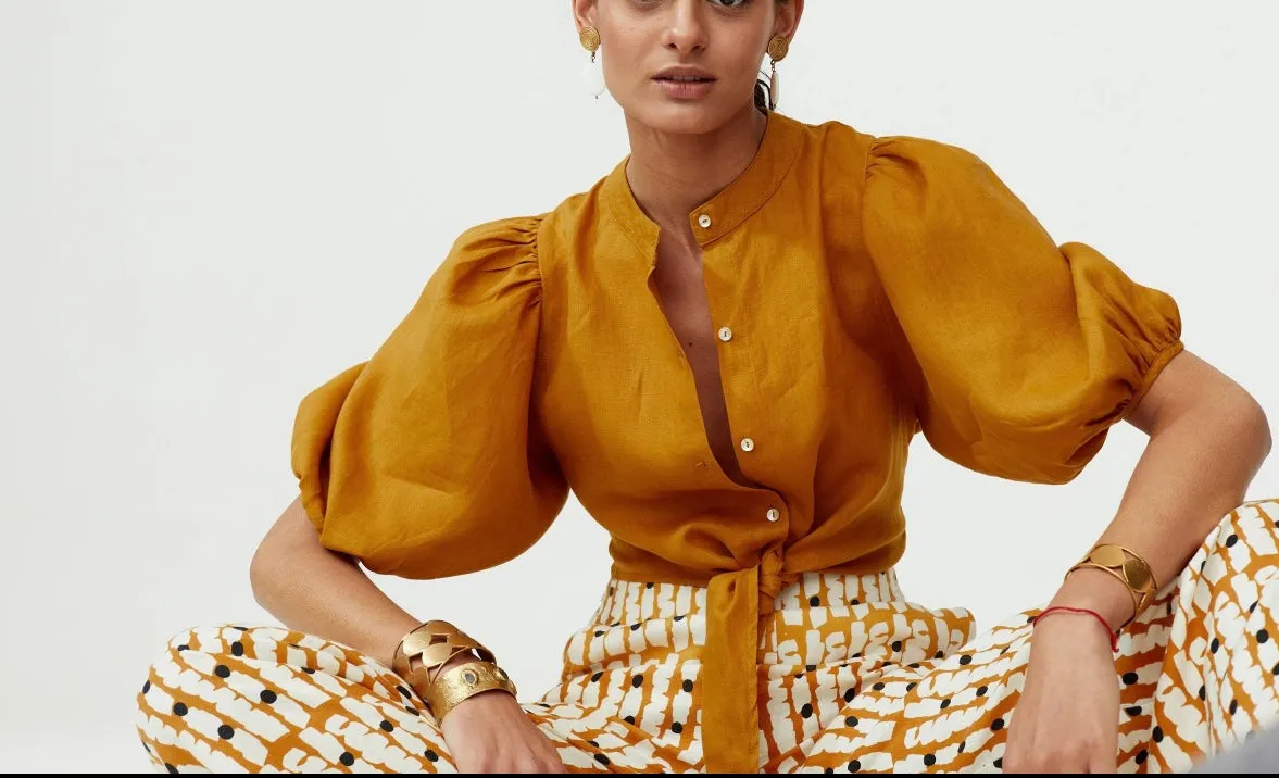 Aurora Crop Top Mustard