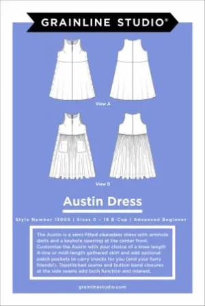 Austin Dress Size 0-18 -- Grainline Studios