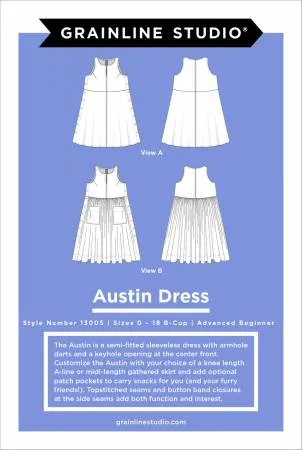 Austin Dress Size 0-18 -- Grainline Studios