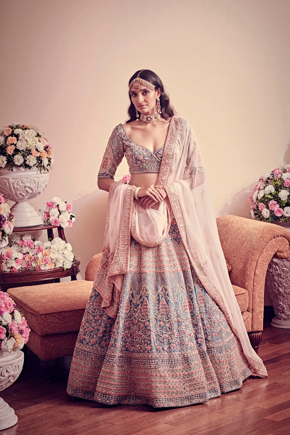 Avant Garde Blue Hued Lehenga