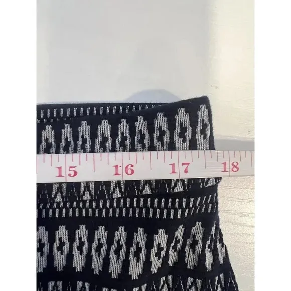 Banana Republic Pencil Skirt Midi Blue Ruffle Flare Womens 14 Tribal Print NWT