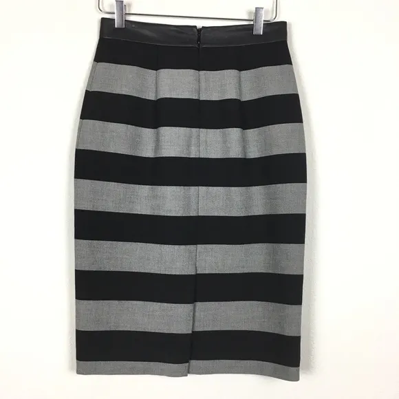 Banana Republic Striped Knee Length Pencil Skirt