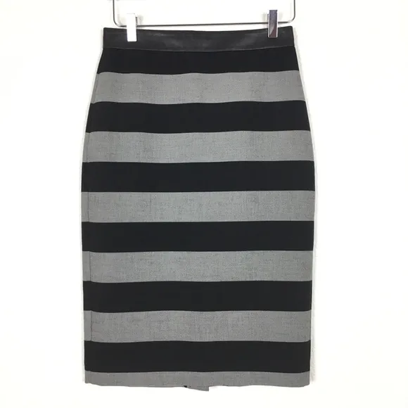 Banana Republic Striped Knee Length Pencil Skirt
