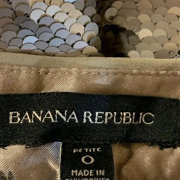 Banana Republic Women's Sequin Knee Length Pencil Skirt SIze 0 NWT