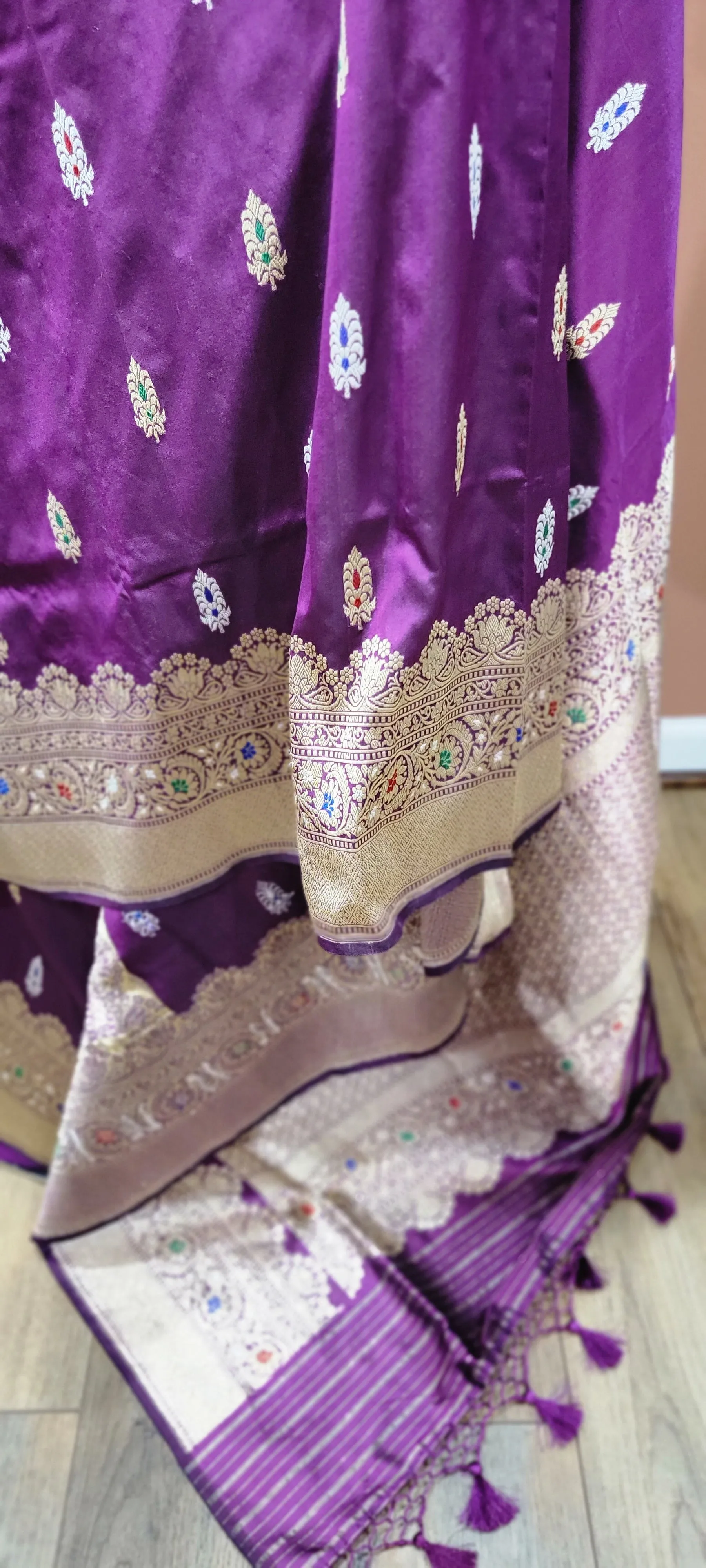 Banaras Katan Minakari Saree w/ Custom Blouse