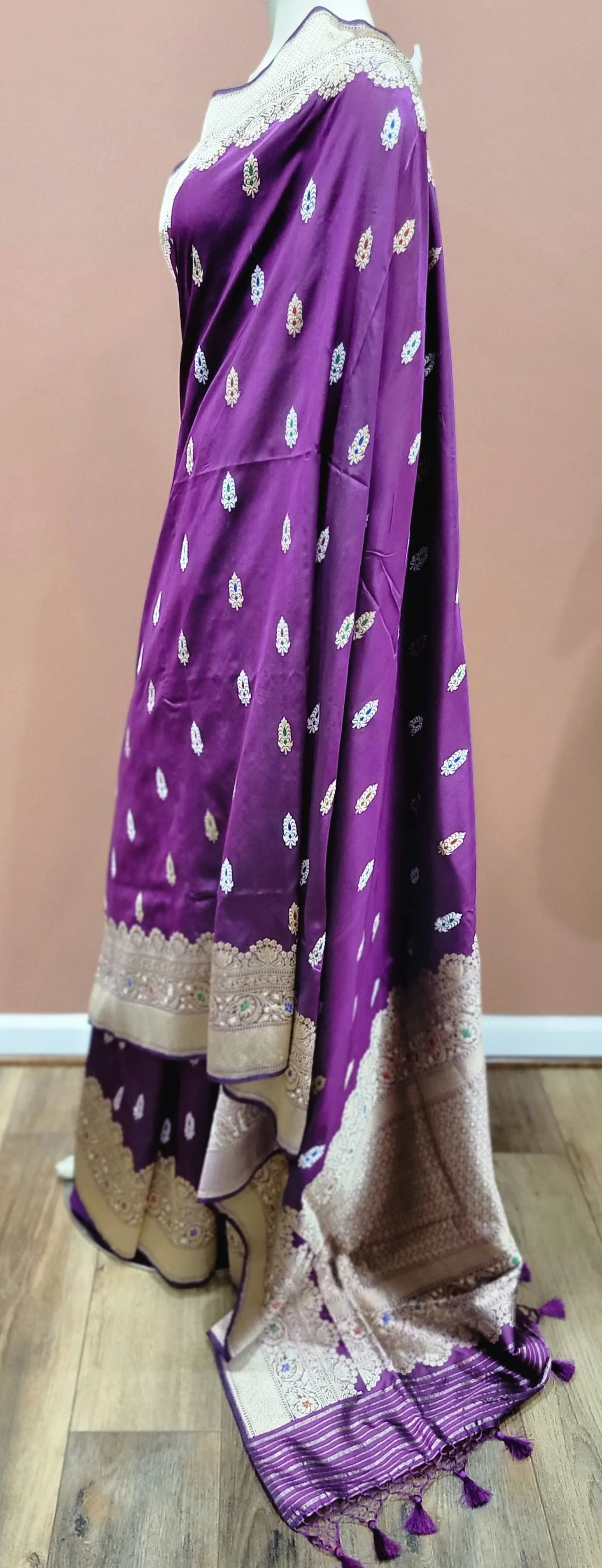 Banaras Katan Minakari Saree w/ Custom Blouse