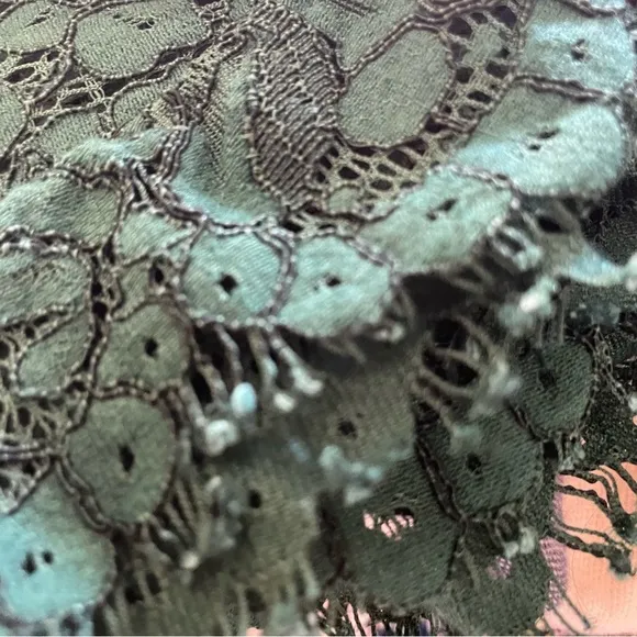 BARDOT Latoya Hunt Green Lace Sheath Midi Dress size US 8/M