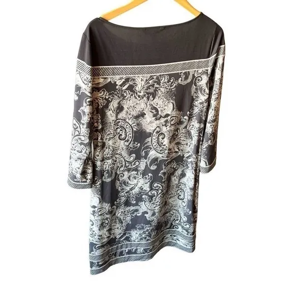 Bcbgmaxazria Gray Ombre Floral Paisley Long Sleeved Sheath Dress - Women | Color