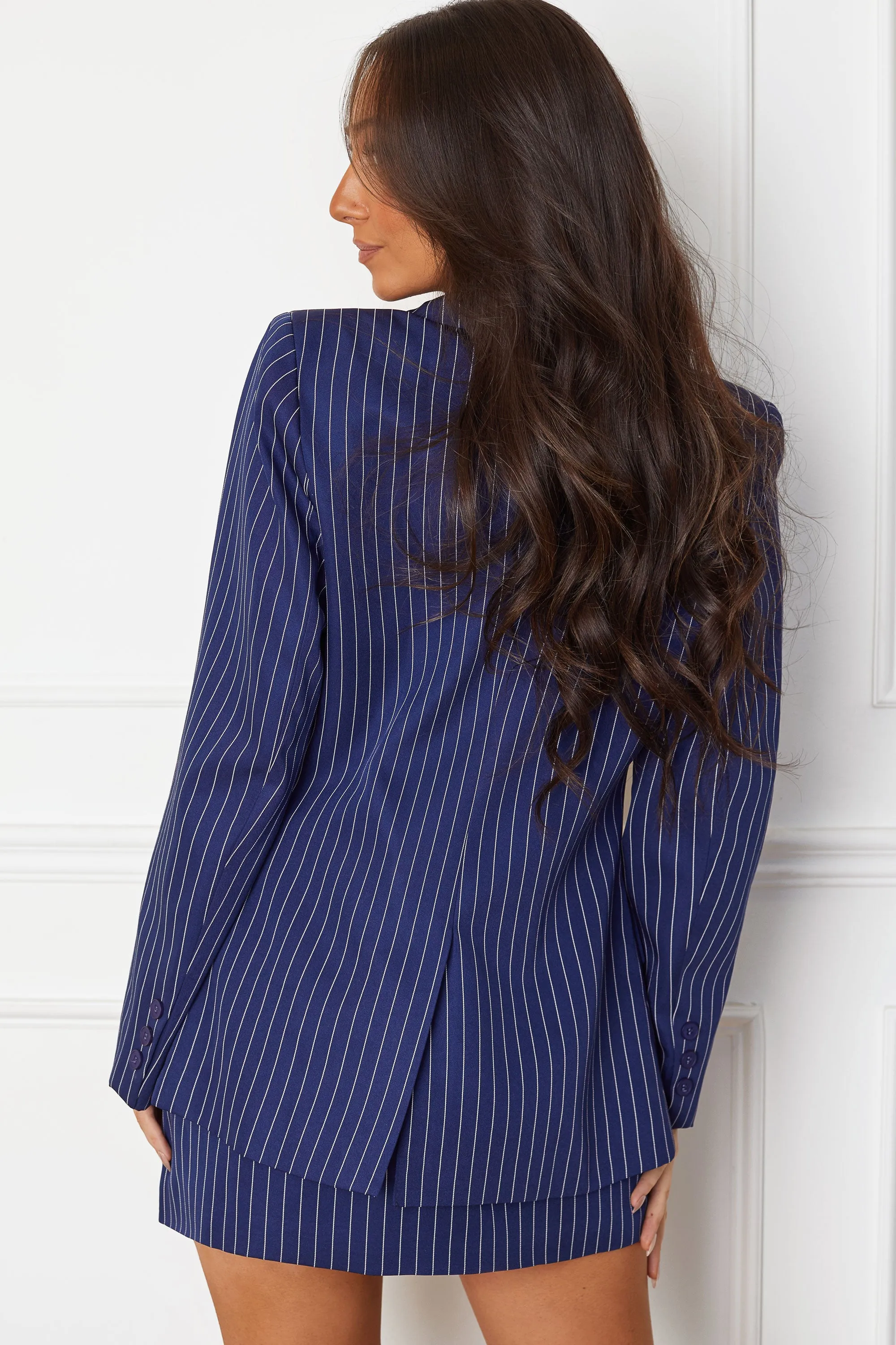 Becky Blue Stripe Blazer