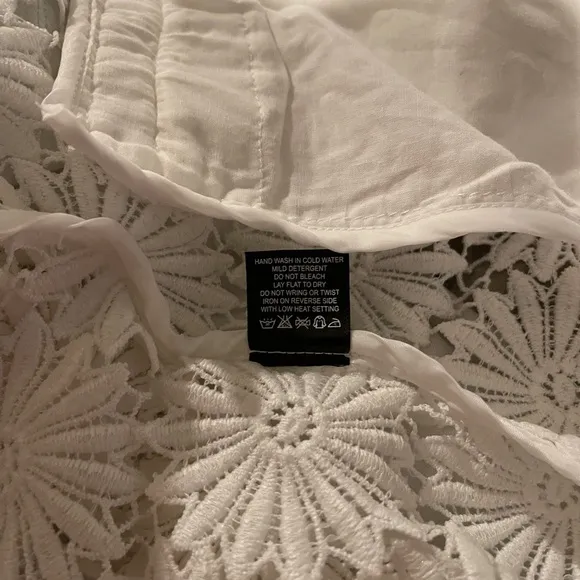 Berek Peek-A-Boo 3D Open Floral White Blazer Jacket Small NWT