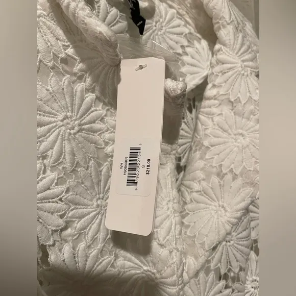 Berek Peek-A-Boo 3D Open Floral White Blazer Jacket Small NWT