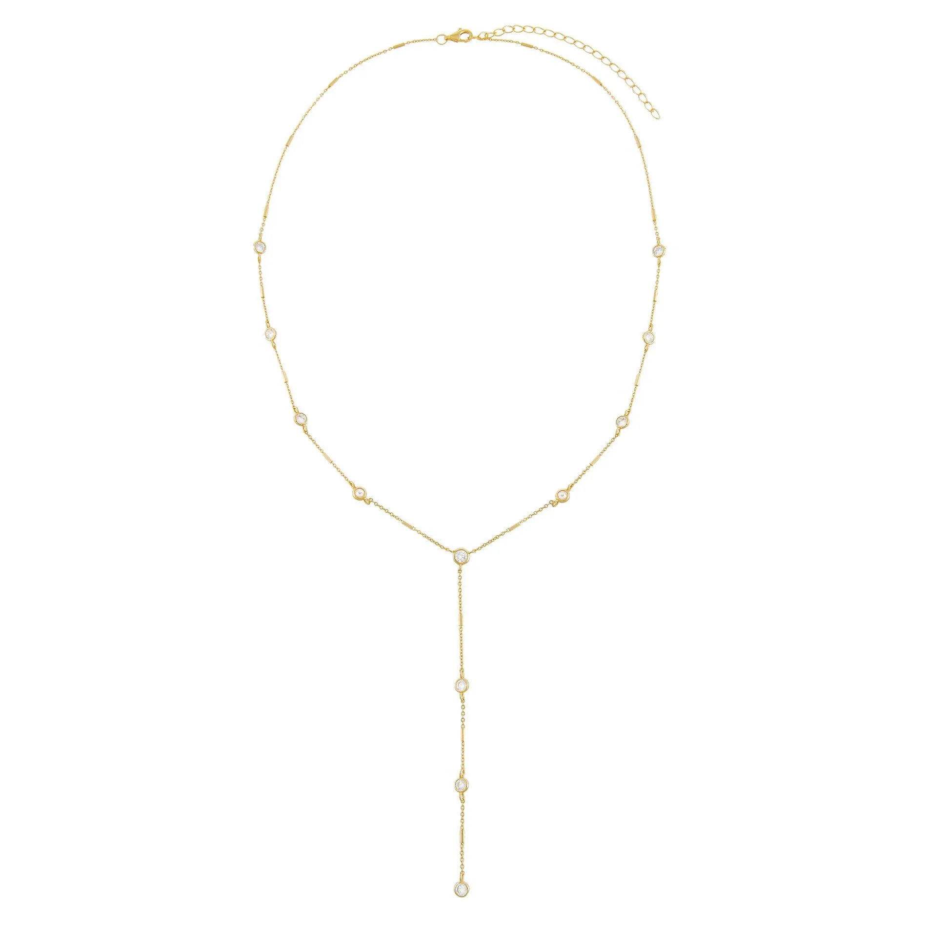 Bezel X Bar Lariat