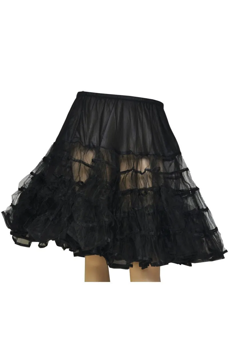 Black Knee Length Petticoat Accessory