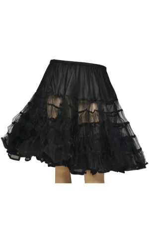 Black Knee Length Petticoat Accessory